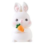 QYCX Boys Girls Coin Bank Piggy Bank Rabbit Large Capacity Money Banks Easter Bunny Coin Bank Animal Money Box Money Saving Pot Jar Change Container Easter Gifts for Boys Girls (17x9cm)