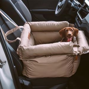 FUNNYFUZZY Luxury Dog Car Seat for Small Medium Dogs Under 35 lbs