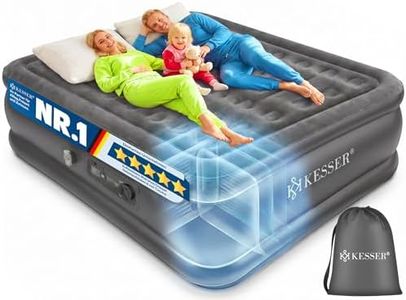 KESSER® Aufblasbare Matratze Luftbett Selbstaufblasend Gästebett mit eingebauter elektrischer Pumpe, Luftmatratze für Camping oder Heimgebrauch Mit Tasche, geeignet für 2 Person - 203 x 152,5 x 51cm