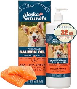Alaska Naturals – Wild Alaska Salmon Oil Formula Dog Food Topper – EPA and DHA Omega-3 - Supplement for Healthy Skin, Shiny Coat – Made in The USA – 32 oz. Pump Bottle