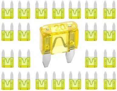 UZAKA 100 Pack Auto Fuses 20 AMP APM/ATM 32V Mini Blade Style Fuses 20A Short Circuit Protection Car Fuse - 100Pack (Mini 20A)