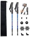 JAMUNESH ENTERPRISE Trekking Poles - Collapsible Anti Shock Hiking Poles, Walking Sticks, with 3 in 1 Bluetooth Selfie Stick with Tripod Stand (Trekking Poles with Selfie Stick Blue)