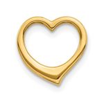 10k Gold 3 d Floating Love Heart Pendant Necklace Solid Jewelry for Women, Metal, No Gemstone