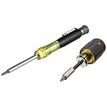 Klein Tools 80037 Screwdriver Tool Set, Multi-Bit Pocket Precision Screwdriver and Adjustable Length Stubby Screwdriver, 2-Piece