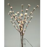 Cherry Blossom Twig Branch Light, Warm LED Lights with Plug-in Power Adaptor (White)