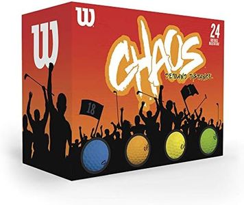 Wilson Chaos Golf Ball, Multicolour, 24 Pack