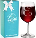 Monogrammed A-Z Wine Gifts for Women - 12.75 oz Engraved Personalized Wine Glass- Funny Wine Lover Monogram Gifts for Women - Unique Wine Glasses Gift Set €