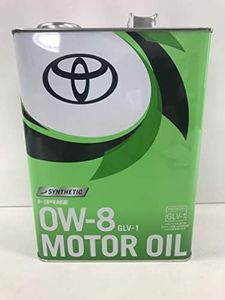 Toyota Genuine GLV-1 0W-8 SYNTHETIC (GENUINE MOTOR OIL GLV-1 0W-8 SYNTHETIC) 4L Model Number: 0880-12905