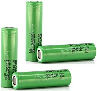 100% Authentic Samsung25R 3.7V Rechargeable 18650 Battery 25R Flat Top, Real 2500mAh(4 Pack, with Free Plastic Case)