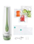 HiCOZY Handheld Vacuum Sealer, Compact Vacuum Sealer Machine for Food with 30 Reusable Bags, Portable Food Sealer with Visible Water Tank, LED Battery Display