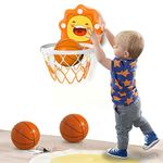 Indoor Mini Basketball Hoop for Toddlers Kids Boys,Adjustable Height, Mountable on Any Smooth Surface, Space-Saving, Convenient Storage - Perfect Toy for Boys, Allows Dunking