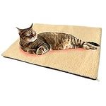 SUOXU Cat Bed Self Heating cat cushion Pet Pad Blanket No Electric Self Warming,Plush Cat Sleeping Heated Bed Non Slip Machine Washable Warm Mat for Indoor Outdoor Cats,Dogs,Rabbits 60x45cm