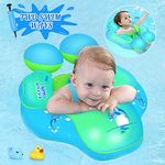 LAYCOL Baby Swimming Float Inflatable Baby Pool Float Newest without awning add Tail no flip Over for Age of 3-36 Months(Green,L)