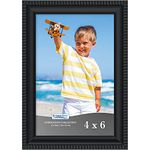 Icona Bay 4x6 (10x15 cm) Black Picture Frame Beautifully Detailed Molding, Contemporary Picture Frame, Wall Mount or Table Top, Inspirations Collection