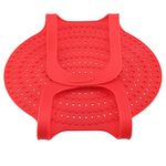 Cooking Mat, Food Grade Instant Pot Silicone Sling Heat Resistant Sheet Turkey Bakeware Lifter Non Stick Poultry Mat for Instant Pot Pressure Cooker Turkey Poultry(Red)