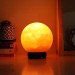 Shubhanjali Crystal Himalayan Salt Lamp for Home Decor Items- Round | Himalayan Pink Salt Lamp for Living Room Study Table Lamp Housewarming Gifts for Women