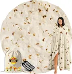 Zulay Giant Double Sided Tortilla Blanket with Drawstring Bag - Novelty Blanket for Adults & Kids - Soft Flannel Round Tortilla Blanket for Indoors, Outdoors, Travel, Home, 285 GSM - 60 Inches