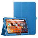 Fintie Folio Case for All-New Amazon Fire HD 10 and Fire HD 10 Plus Tablet (Only Compatible with 11th Generation 2021 Release) - Slim Fit Standing Cover with Auto Sleep/Wake, Blue