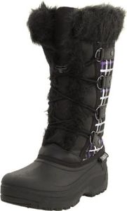 Tundra Boots Kids Girl's Diana, Black/Purple, 6