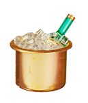 Melody Jane Dolls House Wine Bottle in Gold Ice Bucket Miniature Pub Dining Accessory 1:12