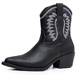 GLOBALWIN Women's Black Cowboy Boot