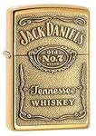 Original Zippo Lighter 254BJD428 Brass Jack Daniels's Emblem High Polish,