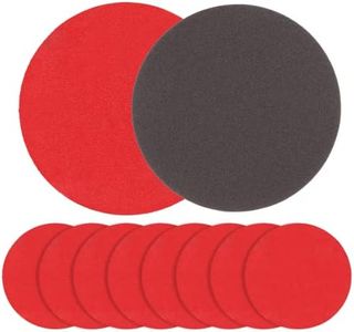 8 Pack Bowling Sanding Pads Bowling Accessories Bowling Ball Sanding Sand Pads Polishing Cleaning Kit, Grit 500, 800, 1000, 1200, 1500, 2000, 2500, 3000 for Different Texture (Red, Black,Round)