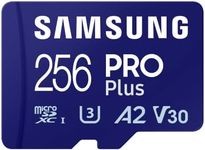 SAMSUNG PRO Plus 256GB microSD Memory Card + Adapter, Up to 180 MB/s, Full HD & 4K UHD, UHS-I, C10, U3, V30, A2 for Android Phones, Tablets, GoPRO, DJI Drone