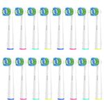 16 Pack Replacement Toothbrush Heads Compatible with Oral B Electric Toothbrush, White. Deep and Precise Cleaning.