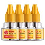 Good knight Gold Flash Liquid Vapourizer | Mosquito Repellent Refill | Pack of 4 (45ml each)