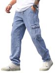 Men Jeans || Jeans for Men || Cargo Jeans (Q-04-05) (in, Numeric, 34, Blue)