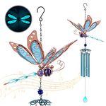 Luminous Dragonfly Wind Chime Kannino Wind Chimes for Outside Memorial Wind Chimes Outdoor with Luminous Wings Windchimes for Garden Window Yard Patio or Festival Decor/Best Mothers and Women Gifts