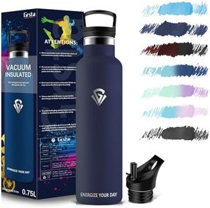 Grsta Botella Agua Acero Inoxidable - 750ML - Botella Termica - Cantimplora Termica - Sin BPA - Botella Agua Niños Reutilizable, para Adultos, Escuela, Ciclismo, Gym, Deportiva