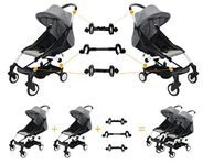 ç¬?é¢?Saki Baby Zen YOYO YOYA Twin Stroller Connector for Universal Fits Umbrella. 2 Single Strollers into a Double Stroller