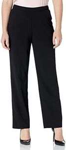 Briggs New York Women's Pull On Dress Pant Average Length & Short Length, Black, 12 Short