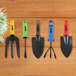 Patio Planet Gardening Hand Tools Set - 5 Pieces (Cultivator, Big and Small Trowel, Weeder, Fork) | Tools for Home Garden | Durable Plant Tool Kit | Farming Tools