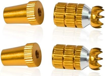Fraizoe RC 2PCS Aluminum Transmitter Stick Ends Controller Thumb Rocker Set with M3 Thread for Futaba, FrSky, Spektrum DX6i DX7S DX8 DX9, Taranis X9D, Turnigy 9X, Hitec Aurora 9, MC8B, 6C, AT9 (Gold)