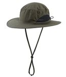 LLmoway Kids Fishing Hats UPF50+ Lightweight Wide Brim Boys Summer Safari Beach Hat 3-7Y Army Green