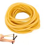 10m Slingshot Rubber Band Natural Latex Rubber Band Catapult Tube Latex Tubing for Outdoor Hunting Slingshot Exercise (Yellow)