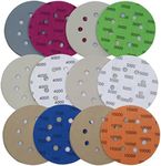 Freletry 5 Inch 8 Hole 24 PCS #2000-#10000 Sanding Discs 2000/3000/4000/5000/7000/10000 Grit Compatible for Random Orbital Sander (24 PCS #2000-#10000 Grit)