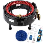 Addi Express Knitting Machine Set, Includes King Size Knit Loom Machine, 1 Maker Yarn Cake (Color May Vary), and 1 Hat Pattern