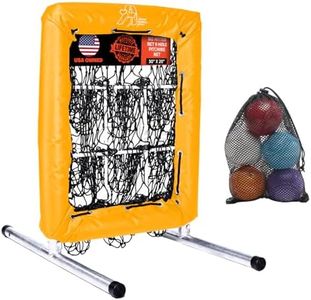 Anytime Baseball Pitching Net with Strike Zone | The No Hitter Net 9 Square Net | Strike Zone Target for Baseball & Softball Training (Yellow)