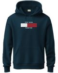 ADRO Hoodies for Men | Printed Hoodie for Men | Cotton Hoodie | Mens Hoodies | Sweatshirt for Men | Hooded Hoodie | H24-FLAG-SB-M Teal