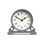 Jones Clocks® Saloon mantel clock | Traditional double scroll design | French Navy | Contemporary classic style for desk, table, shelf or bedside