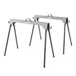 Evolution Power Tools EVOSH1 Compact Folding Saw Horses Twin Pack (Aka Saw Bench, Sawhorse Pair) - Supports Up to 500KG - Lightweight & Portable