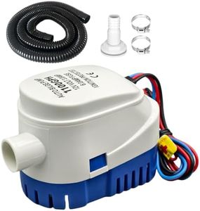 FengyingRise 1100GPH Automatic Bilge Pump 12V with 1-1/8" x 6ft Hose Kit – Heavy-Duty Marine Water Removal System for Boats, Yachts & RVs
