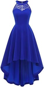 Bbonlinedress Robe Patineuse Femme Chic et Elegant Longue de Cocktail Soirée Mariage Invité Bal de Promo Anniversaire Royalblue 3XL