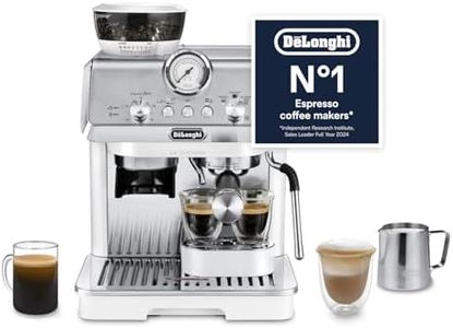De'Longhi La Specialista Arte EC9155.W, Barista Pump Espresso Machine, Bean to Cup Coffee and Cappuccino Maker, 8 Grinding Settings, MyLatte Art Frothing Wand, 1550W, White