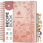 Clever Fox Recipe Book Spiral – Make Your Own Family Cookbook – Blank Recipe Notebook Organizer – Empty Cooking Journal to Write In Recipes – Large Size, 21 x 28cm, Hardcover (Rose Gold)