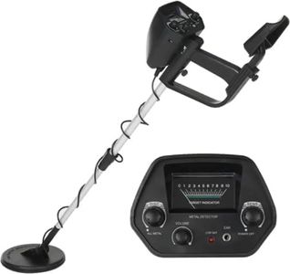 APEXORIGIN Metal Detector, Professional Gold Metales Detectors with LCD Display, High Accuracy, Adjustable Stem, Waterproof, Pinpoint, 2 Modes, 10" Coil, Lightweight (Ebony)